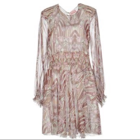 GIAMBA floral print sheer georgette dress - Picture 3 of 3